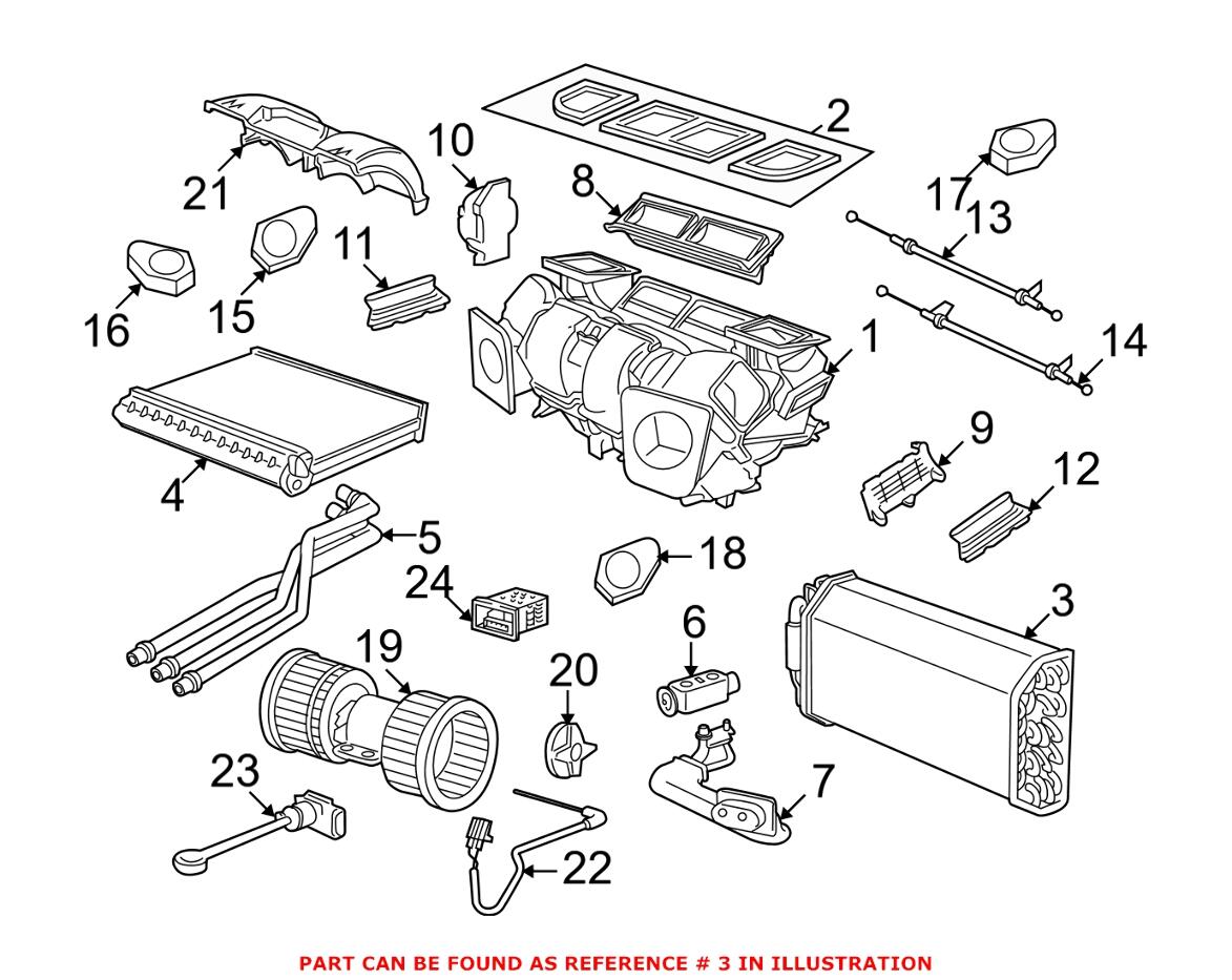 BMW A/C Evaporator Core (w/o Expansion Valve) 64118385560